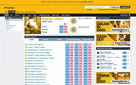 La pagina dedicata al beting exchange di Betfair