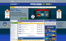 La home page di Eurobet