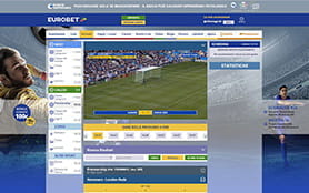 Un esempio di partita di calcio virtuale su cui scommettere su Eurobet