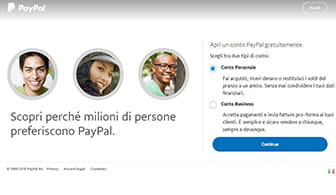 L'apertura di un conto PayPal
