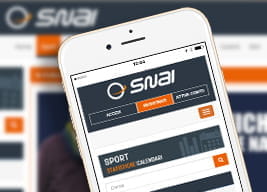 Una visione d'insieme dell'app mobile di SNAI, così come si presenta su uno smartphone