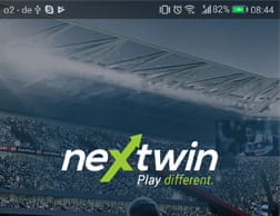 La schermata della app di social betting Nextwin