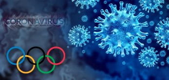 Il logo dei Giochi Olimpici e il coronavirus