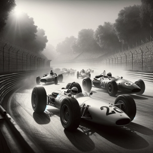 Riproduzione delle gare di Formula1 degli anni '50 a Monza