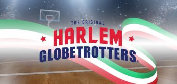 logo harlem globetrotters con bandiera italiana