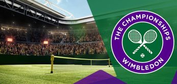 campo da tennis con logo wimbledon